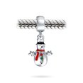 thumbnail image 3 of Bling Jewelry Womens Christmas Charm Bead Frosty Snowman Dangle for Bracelets Sterling Silver, 3 of 4