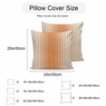 thumbnail image 2 of Orange Striped Outdoor Pillow Covers 26x26 Inch Throw Pillow Covers Set of 2 Waterproof Decorative Pillow Cases Farmhouse Beige Stripes Vintage Rustic Cushion Covers for Patio Furniture Garden Couch, 2 of 8