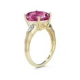 thumbnail image 2 of SZUL Women's 3.97 Carat Pink Topaz  and Diamond Ring in 14K Yellow Gold, 2 of 3