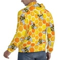 thumbnail image 6 of Wukai Honeycombs Print Men Hoodies Fleece Sweatshirts Long Sleeve Sweaters Pullover Fall Outfits Winter Clothes-XX-Large, 6 of 7