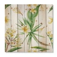 thumbnail image 3 of Designart 'Yellow Flowers and Tropical Foliage V' Modern Print on Natural Pine Wood, 3 of 5