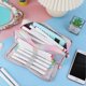thumbnail image 2 of Large pencil case, three-grid pencil case, large-capacity pencil case, makeup bag (color), 2 of 4