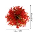 thumbnail image 2 of Unique Bargains 1 Pc Fish Tank Plants Decorations Artificial Aquarium Grass Ball Green Red 3.74x3.74 Inch, 2 of 7
