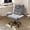 Grey & Velvet, variant on Bestier Big and Tall Executive Office Chair with Flip-Up Arms for Adults, Adjustable Height, Reclining Office Chair with Headrest & Side Pockets in Black
