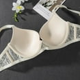 thumbnail image 4 of SMihono Sales Women's lace Push Up Bras Underwire Padded Balconette Half Cup Bra Add Cup Uplift Everyday Brassiere Beige L, 4 of 9