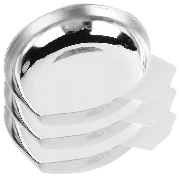 GAXIRE Stainless Steel Scale Tray for Electronic Scales with Construction and Precision Design 3 Pieces Silver