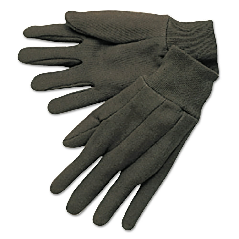 MCR Safety Jerseys General Purpose Gloves, Brown, Large, 12 Pairs