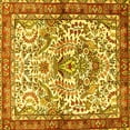 thumbnail image 1 of Ahgly Company Indoor Square Persian Yellow Traditional Area Rugs, 7' Square, 1 of 4
