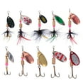 thumbnail image 1 of 10pcs Sequin Fishing Lures Spinnerbait Hard Metal Baits with Tackle Box, 1 of 7