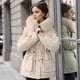 thumbnail image 1 of Chaqueta de invierno para mujer, con forro polar grueso, de piel sintética, ajustada, acolchada y de algodón, para adelgazar, 1 of 5
