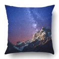 thumbnail image 1 of ARTJIA Beautiful starry night and Ushba mountain Pillowcase Throw Pillow Cover Case 16x16 inches, 1 of 2