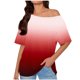 thumbnail image 3 of TaTaai Off Shoulder Loose Short Sleeved Home Top, Women Slanted Neck Printed Style, Regular Length, Spring Summer Daily Leisure Clothing Gift, 3 of 6
