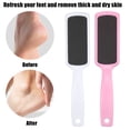 thumbnail image 2 of Unique Bargains 4 Pcs Coarse and Fine Dual Sided Foot File Removes Dead Skin Pedicure Pink White, 2 of 7