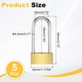 thumbnail image 2 of Uxcell Padlock with Keys, (1-17/64" Wide Body 1.9" Long Shackle, 5 Pcs), Brass Waterproof Rustproof Keyed Locks, Suit For-Storage Unit/Sheds/Garages/Fence/Gym Locker, 2 of 7