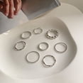 thumbnail image 2 of LYMAYTER Finger Bands 8Pcs Rings - Electroplated, Geometric, Fashion Minimalist, 2 of 7