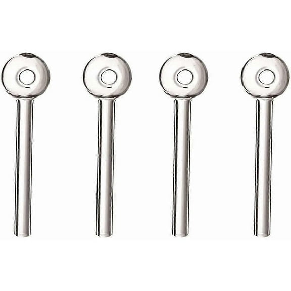 4 Pieces of Manual Thick Oil Lamp with Anti-Glass Burner (Transparent)