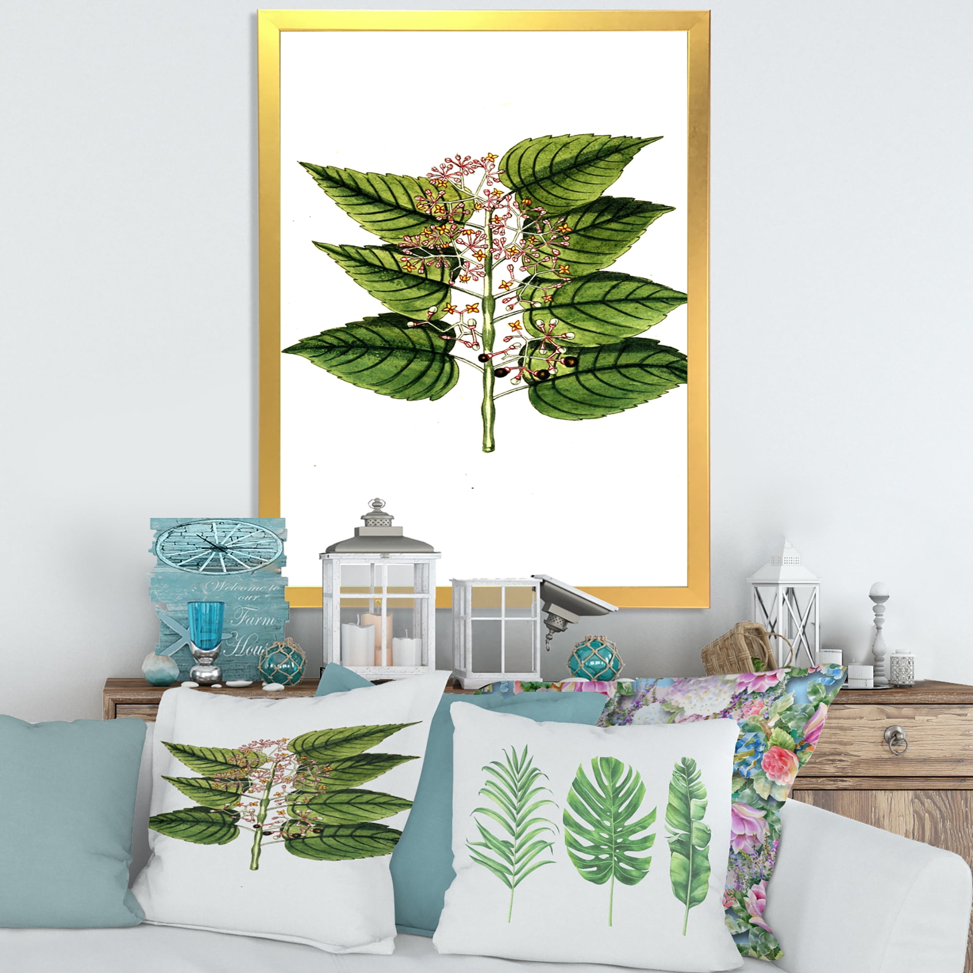Designart 'Ancient Plant Life XXVI' Traditional Framed Art Print