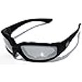 thumbnail image 3 of Night Driving Riding Padded Motorcycle Glasses 011 Black Frame with Yellow Lenses (Black - Mirror Lens), 3 of 4