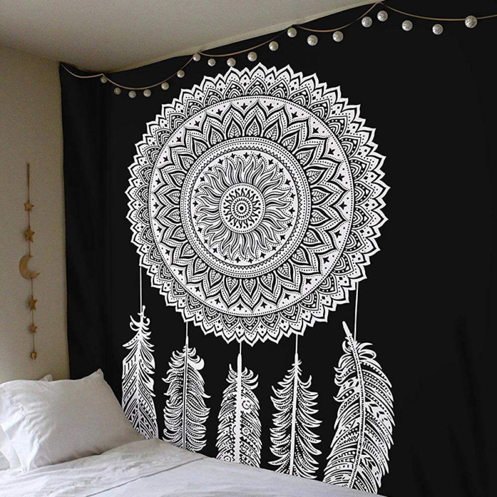 Rimego Tapestry for Bedroom, Mandala Wall Bedroom Aesthetic Las Vegas Wall  Hanging City Painting Tapestrys Home Decor Tapestry Living Room Decoration