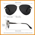 thumbnail image 4 of Cyxus Aviator Sunglasses for Men Women Classic Polarized Sunglasses UV Protection for Drving Fishing Outdoor（Black Lens&Silver Frame）, 4 of 8