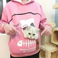 thumbnail image 2 of Hoodies Woman Women鈥檚 Sweatshirt Animal Pouch Hood Tops Carry Cat Breathable Pullover Blouse, 2 of 8
