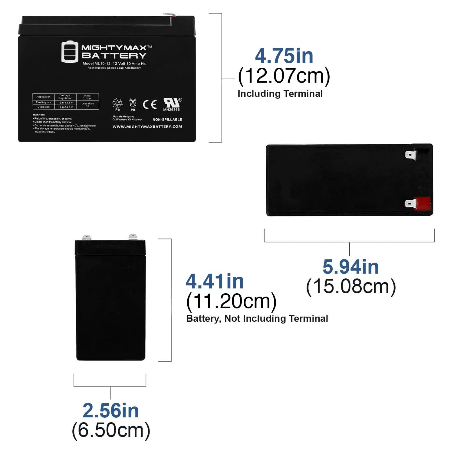 Narada 6-FM-10 12V 10Ah Battery