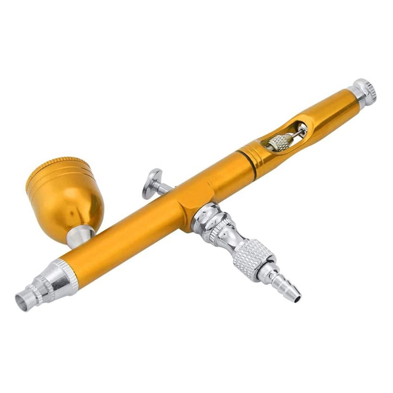 Airbrush Sets Gold 0.3mm Airbrush With Mini Compressor No Automatic Shutdown And Cleaning Tools Kits For Makeup Model Painting ,Versatile applications