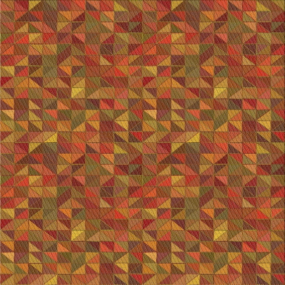 Ahgly Company Machine Washable Indoor Square Transitional Papaya Orange Area Rugs, 3' Square