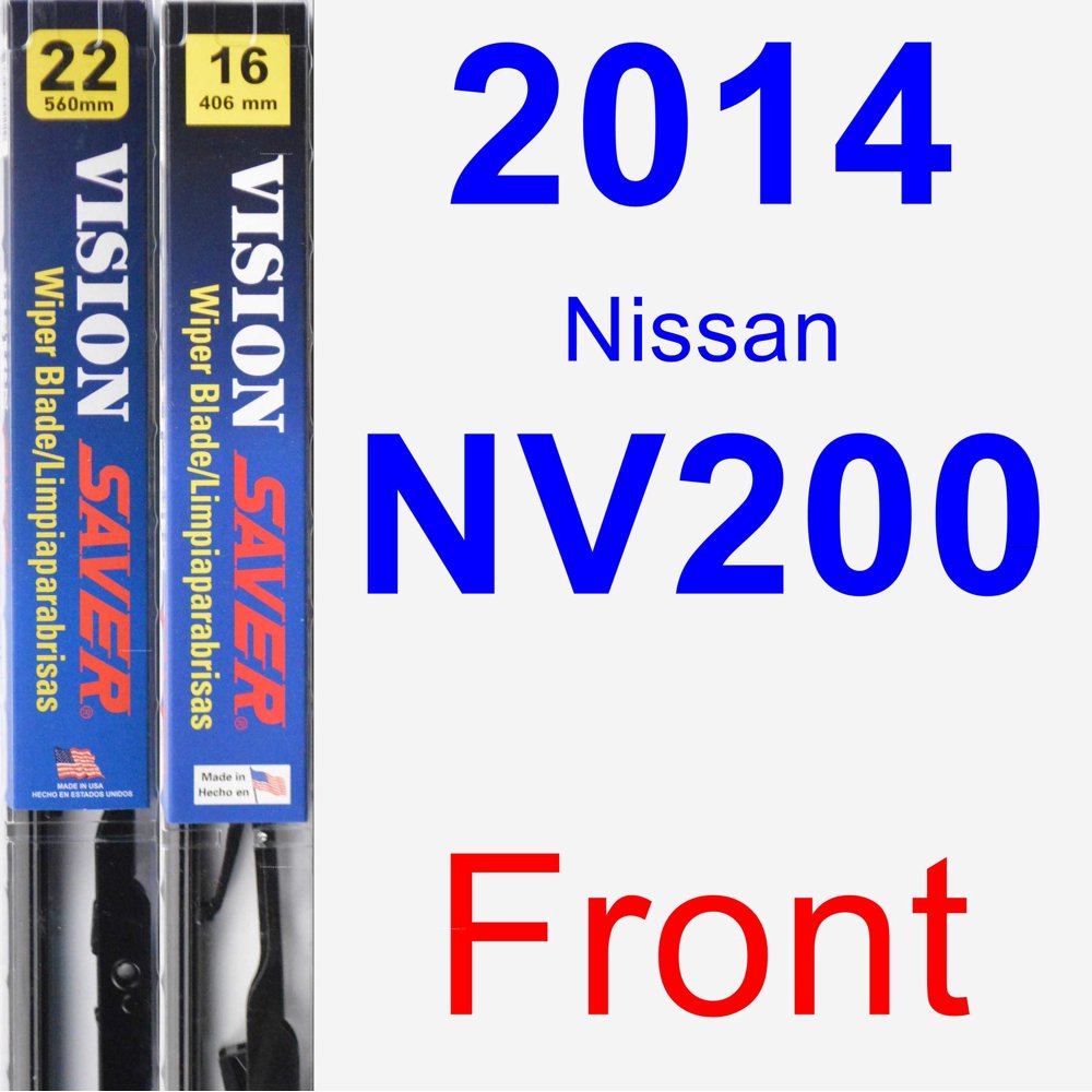 2014 Nissan NV200 Wiper Blade Set/Kit (Front) (2 Blades) Vision Saver