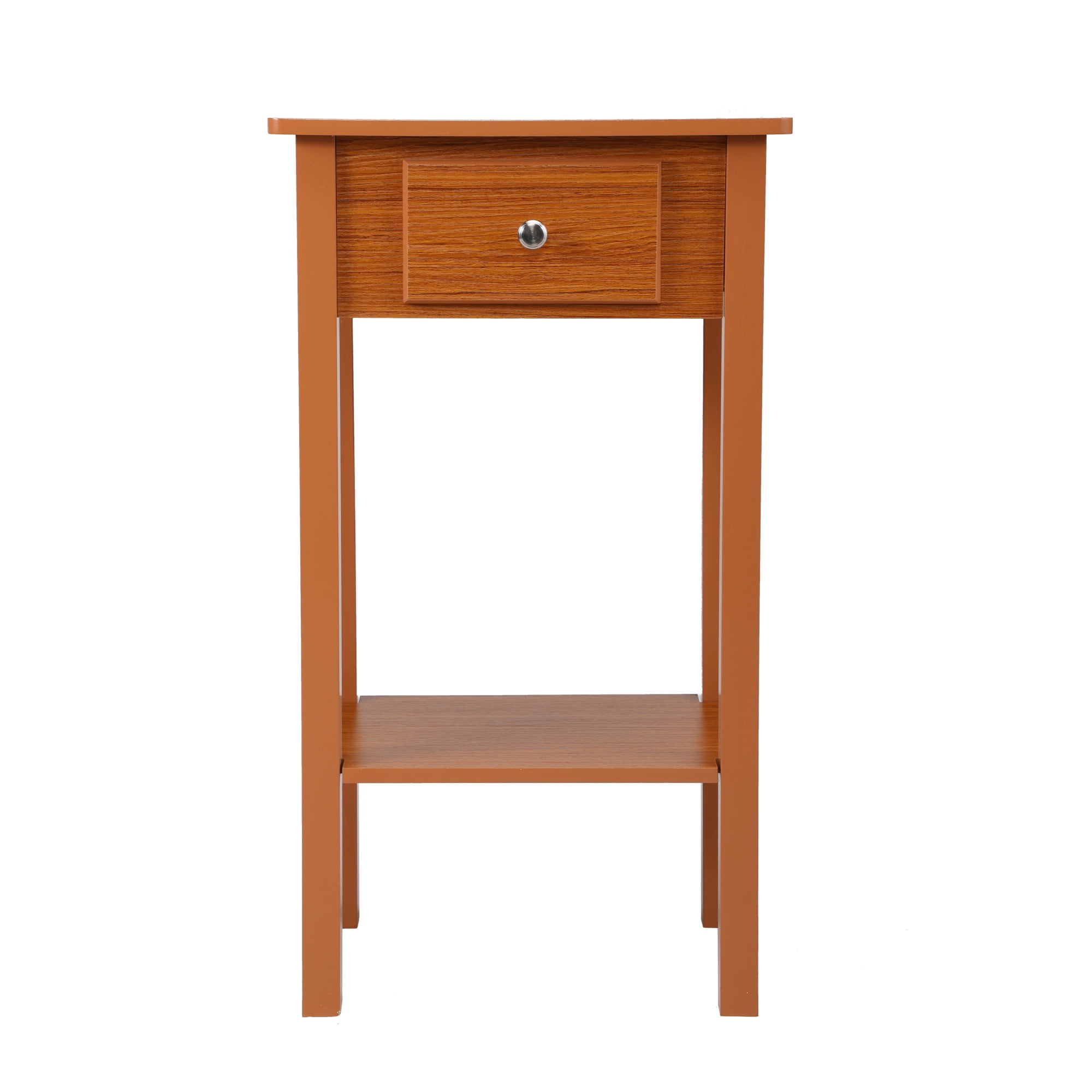 Kepooman Modern Versatile High-Leg Nightstands Side End Table Night Stand Storage Shelf with Drawer for Living Room Bedroom, Honey Brown Kepooman Modern Versatile High-Leg Nightstands Side End Table Night Stand Storage Shelf with Drawer for Living Room Bedroom, Honey Brown