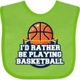 thumbnail image 3 of Inktastic I'd Rather Be Playing Basketball Boys or Girls Baby Bib, 3 of 4