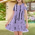 thumbnail image 3 of XADYUY Summer Dress for Girls 14-16 Casual A-Line Sleeveless Toddler Skater Striped Crew Neck Swing kids sundresses girls 4-16,Light Purple 4-5 Years, 3 of 6