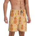 thumbnail image 2 of Gaeub Pineapples Printed Men's Short Pajama Pants, Lightweight Lounge & Sleep Bottoms Keep You Cool - Small, 2 of 9