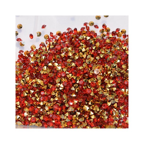 Qarigey 1000 piezas de diamantes de imitación de fijación en caliente, cristales redondos en punta, piedras Strass, dijes para decoración de uñas, Ropa, zapatos y accesorios Miscelánea tipo3 Qarigey AP009833-03