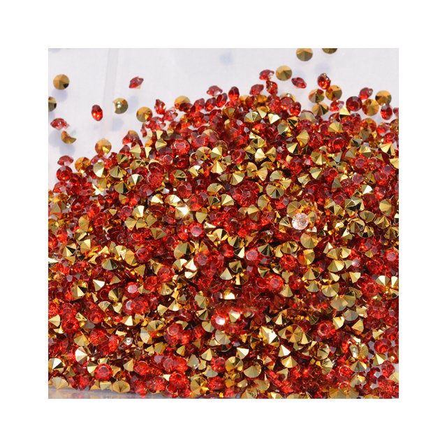 Qarigey 1000 piezas de diamantes de imitación de fijación en caliente, cristales redondos en punta, piedras Strass, dijes para decoración de uñas, Ropa, zapatos y accesorios Miscelánea tipo3 Qarigey AP009833-03
