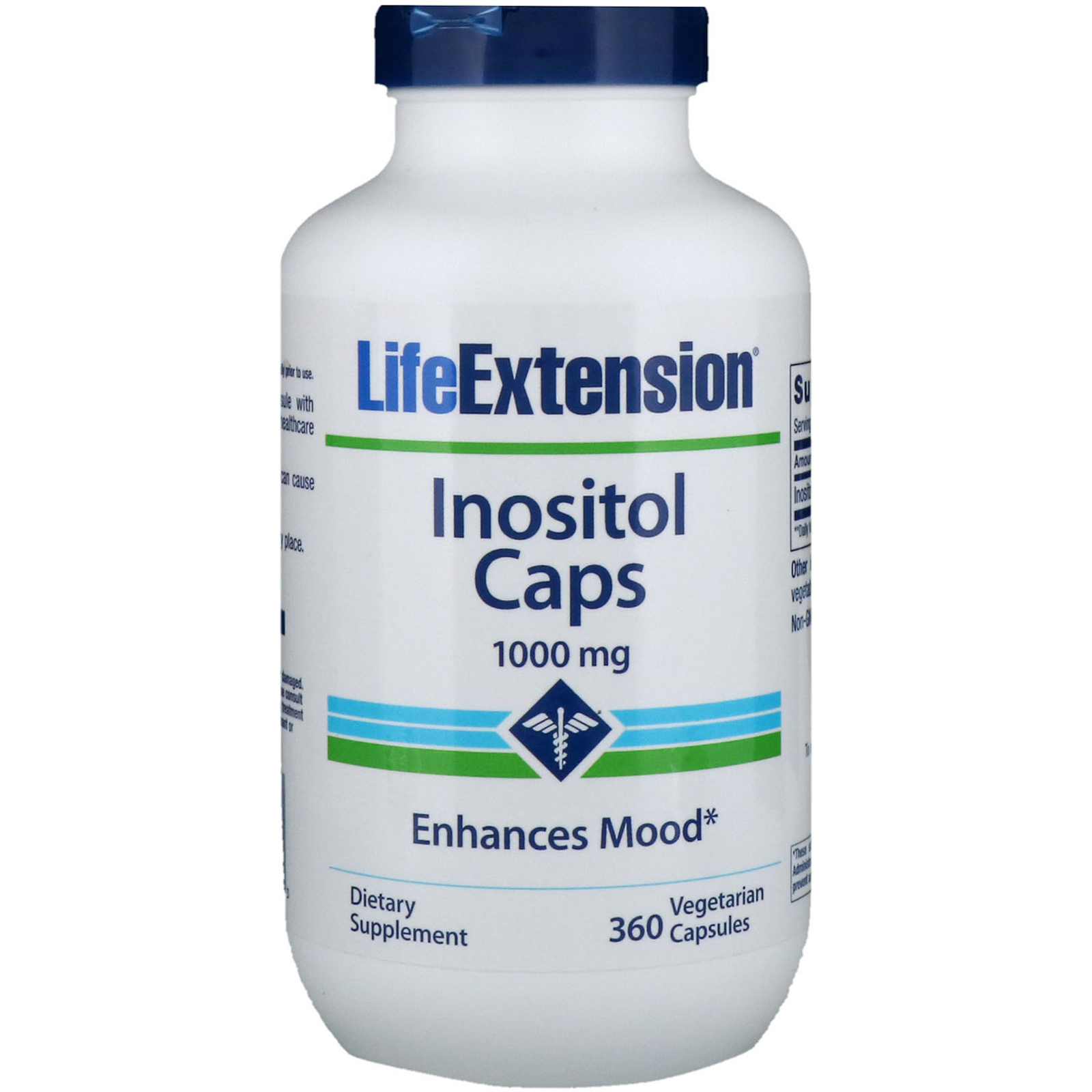 Life Extension Inositol Caps, 1,000 mg, 360 Vegetarian Capsules