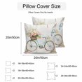 thumbnail image 3 of Waterproof Throw Pillow Covers Set of 2, 26x26 Inch Vintage Floral Bicycle Decorative Pillowcases Outdoor Pillow Slip Cushion Covers Set for Couch Tent Spring Farmhouse Bird Wood, 3 of 7