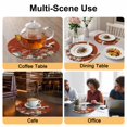 thumbnail image 2 of Country Flowers Round 13 Inch Placemats Set of 6, Red Japanese Peony Floral White Bird HeatResistant Non Slip Place Mats for Dining Table, Wipeable Braided Kitchen Table Mats for Housewarming, 2 of 9