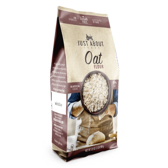 Just About Foods Oat Flour 2 lb Vegan & Sugar Free