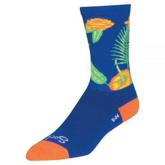 SockGuy Crew 6in Paradise Cycling/Running Socks (Paradise - L/XL)
