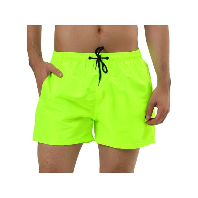 INSPIRE CHIC Men's Shorts Drawstring Waist Mesh Lining Board Beach Swimwear 34 Light Green
