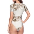 thumbnail image 4 of Naloa Western Desert Cowboys Women's Short-Sleeved Onesie, One-Piece Swimsuit for Parties, dates, clubs - Large, 4 of 9