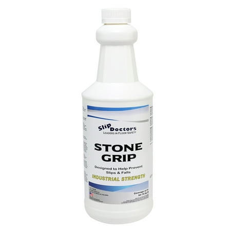 Non-Slip Floor & Pool Deck Treatment - Stone Grip Quart - for Natural Stone & Unsealed (Best Way To Clean Concrete Pool Deck)