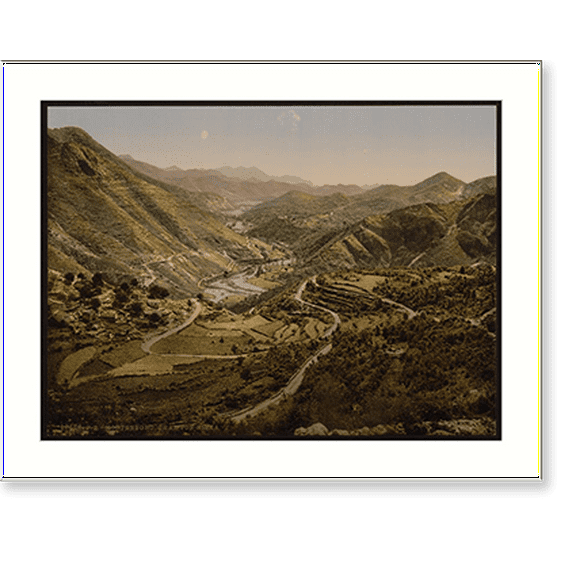 Historic Print, General view Thal von Rieka Montenegro, 16" x 20"