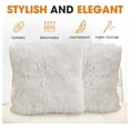 thumbnail image 5 of Throw Pillows for Couch and Bed, Soft Shaggy Throw Pillows with Inserts Included, Cozy Long Hair Faux Fur Pillows - Set of 2-18" x 18" - White, 5 of 8