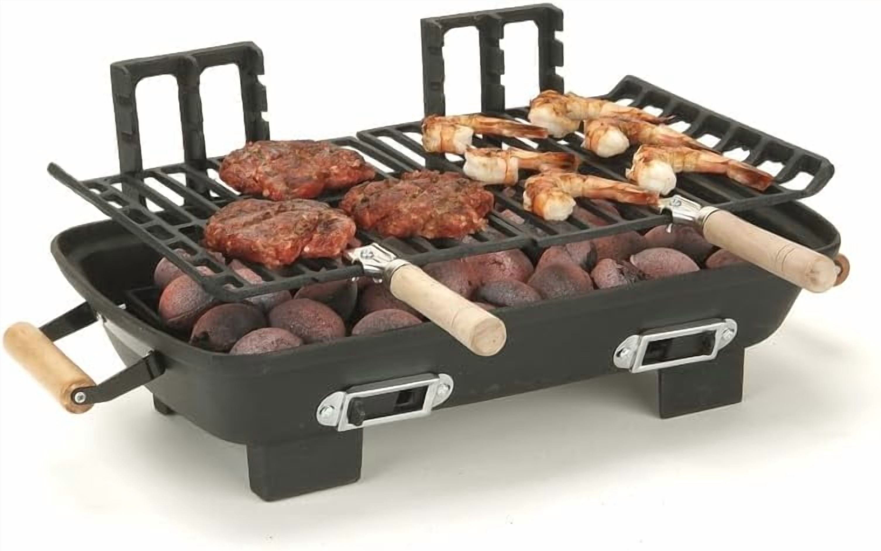 Marsh Allen 30052 Cast Iron Hibachi 10 by 18-Inch Charcoal Grill