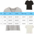 thumbnail image 3 of cfhntfmh Women's Cropped T-Shirts Short Sleeve V Neck Loose Fit Summer Tee Shirts Casual Plain Tops Trendy Clothes, 3 of 6