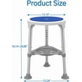 thumbnail image 6 of Series Aluminum Bath and Shower Chair with Adjustable Height, Anti-Slip Medical Chair, 300 lb. Static Weight Capacity, Gray, 6 of 6