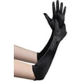 thumbnail image 1 of Long Opera Party 20s Satin Gloves Stretchy Adult Size Elbow Length, 1 of 4