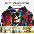 thumbnail image 4 of Haiem Rock Skull Singer for Men's Fashion Hoodies & Sweatshirts with Kangaroo Pocket,Hooded Sweatshirt with Eye-catching Drawstrings-Large, 4 of 7